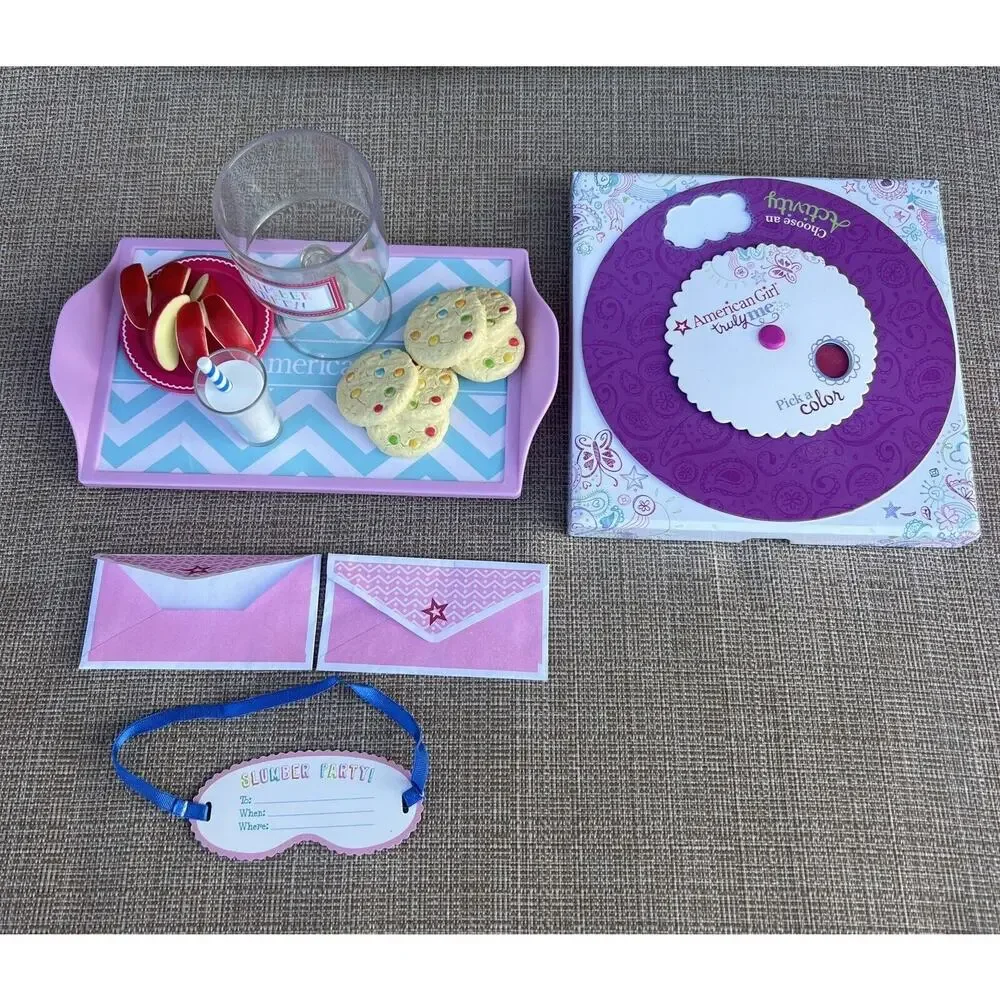 American Girl Fun and Games Sleepover Set & Truly Me Pick A Color Activity Box